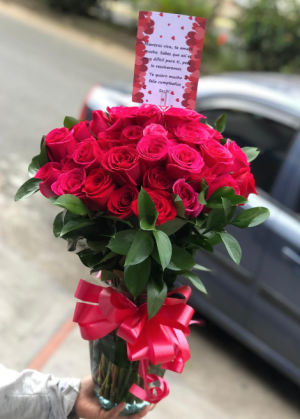 Jarron X50 rosas R 125